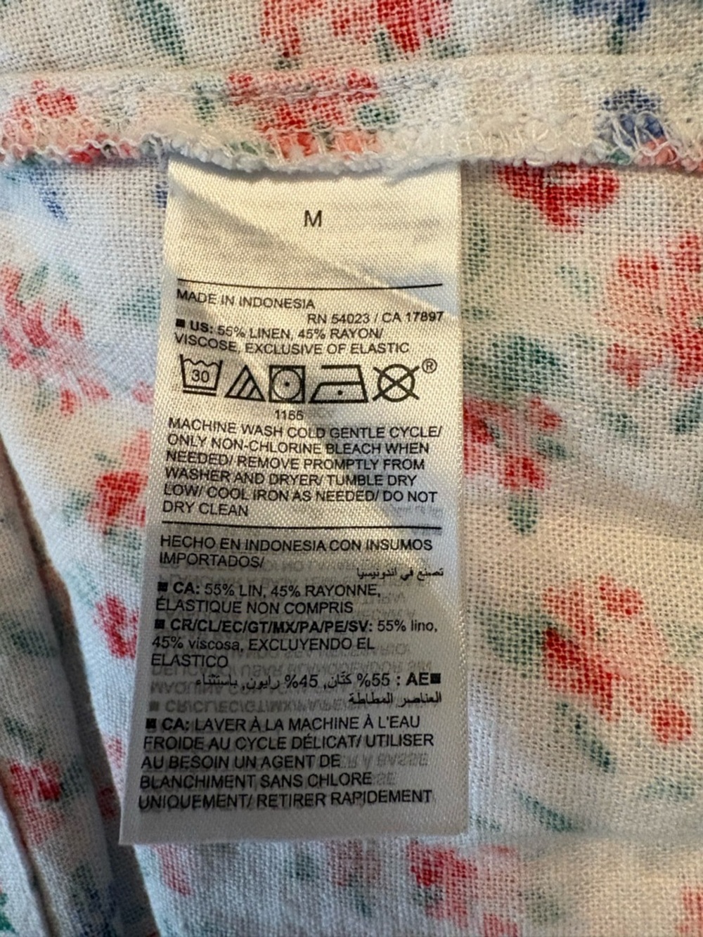 Old Navy Midi Dress with Red & Blue Floral Print - Picture 11 of 12